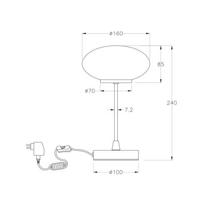 Fabas Luce 3339-30-178 - LED Dimmbare Touch-Tischlampe JAP LED/5W/230V mattes Chrom