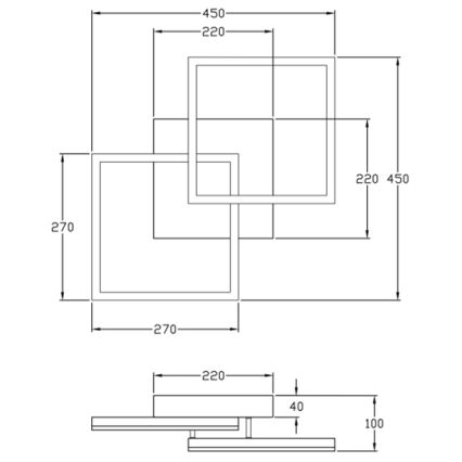 Fabas Luce 3394-22-282 - Dimmbare LED-Deckenleuchte BARD LED/39W/230V 3000K anthrazit