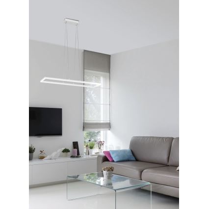 Fabas Luce 3394-43-102 - Dimmbare LED-Hängeleuchte an Schnur BARD LED/52W/230V 4000K weiß