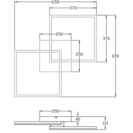 Fabas Luce 3394-66-282 - Dimmbare LED-Deckenleuchte BARD LED/52W/230V 4000K anthrazit