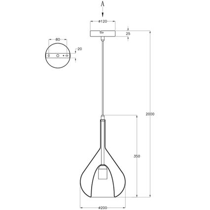 Fabas Luce 3481-40-241 - Hängeleuchte an Schnur LILA 1xE27/40W/230V klar