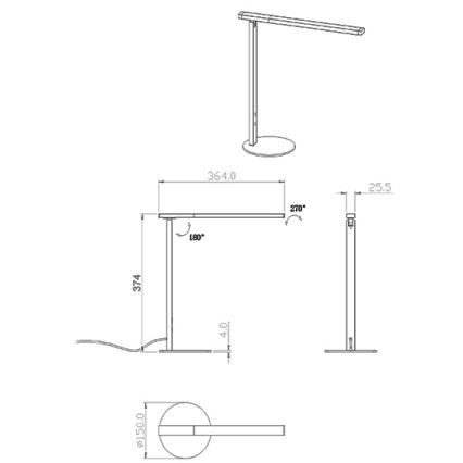 Fabas Luce 3550-30-101 - LED dimmbare Tischlampe IDEAL LED/10W/230V 3000-6000K schwarz