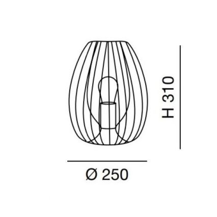 Fabas Luce 3677-34-102 - Tischlampe CAMP 1xE27/40W/230V weiß