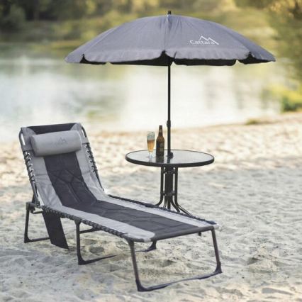 Faltbare Campingliege, grau