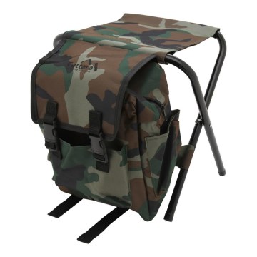 Faltbarer Campingstuhl mit Rucksack in Camouflage