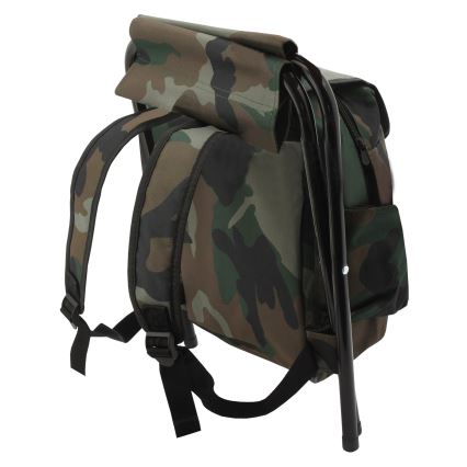 Faltbarer Campingstuhl mit Rucksack in Camouflage