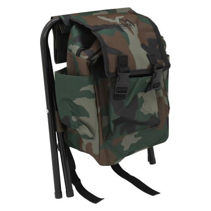 Faltbarer Campingstuhl mit Rucksack in Camouflage