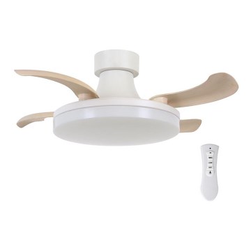 FANAWAY 210664 - Dimmbarer LED-Deckenventilator ORBIT LED/25W/230V beige/weiß + Fernbedienung