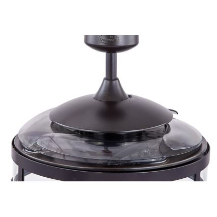 FANAWAY 212927 - LED-Deckenventilator CLASSIC 3xE27/4W/230V schwarz Ø 112 cm + Fernbedienung