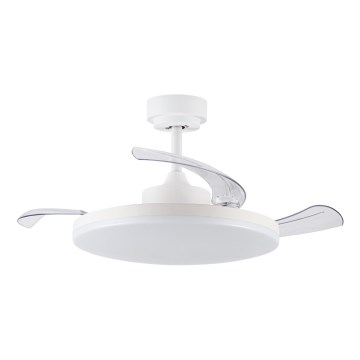 FANAWAY 21612949 - LED-Dimmbarer Deckenventilator STROLL LED/30W/230V 2700/3500/5000K Ø 106 cm Weiß/Klar + Fernbedienung