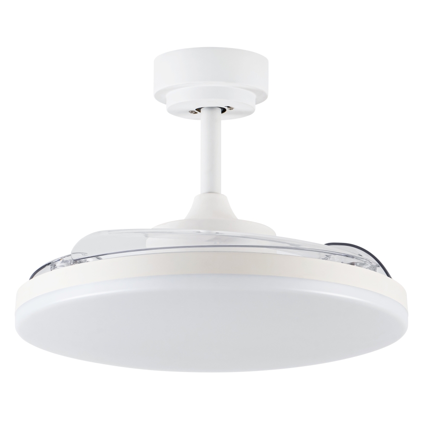 FANAWAY 21612949 - LED-Dimmbarer Deckenventilator STROLL LED/30W/230V 2700/3500/5000K Ø 106 cm Weiß/Klar + Fernbedienung