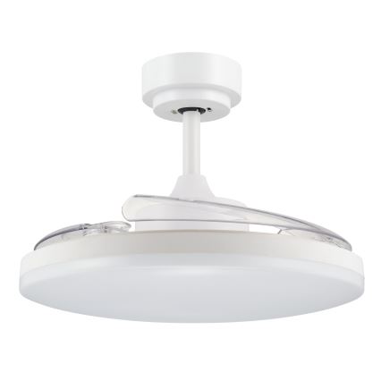 FANAWAY 21612949 - LED-Dimmbarer Deckenventilator STROLL LED/30W/230V 2700/3500/5000K Ø 106 cm Weiß/Klar + Fernbedienung