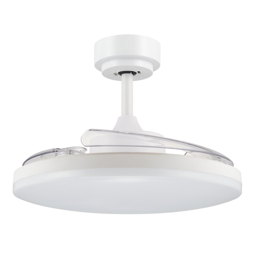 FANAWAY 21612949 - LED-Dimmbarer Deckenventilator STROLL LED/30W/230V 2700/3500/5000K Ø 106 cm Weiß/Klar + Fernbedienung