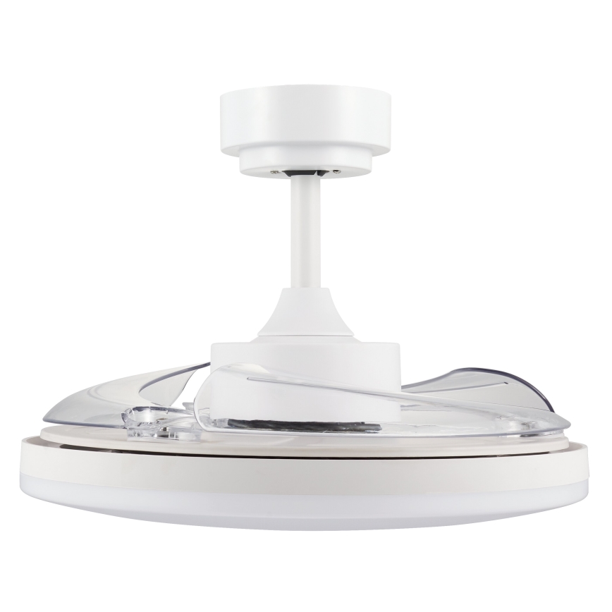 FANAWAY 21612949 - LED-Dimmbarer Deckenventilator STROLL LED/30W/230V 2700/3500/5000K Ø 106 cm Weiß/Klar + Fernbedienung