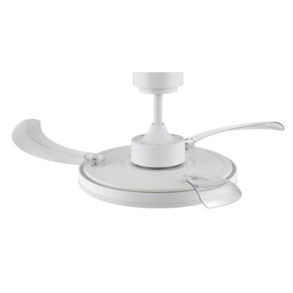 FANAWAY 21612949 - LED-Dimmbarer Deckenventilator STROLL LED/30W/230V 2700/3500/5000K Ø 106 cm Weiß/Klar + Fernbedienung
