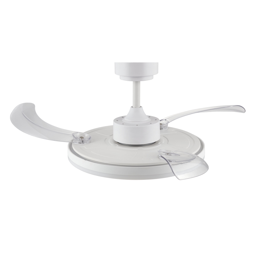 FANAWAY 21612949 - LED-Dimmbarer Deckenventilator STROLL LED/30W/230V 2700/3500/5000K Ø 106 cm Weiß/Klar + Fernbedienung