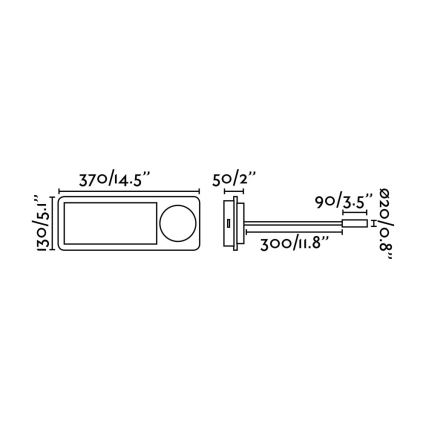 FARO 20062 - LED Wandbeleuchtung MOOD 2xLED/3W + LED/1,5W/230V