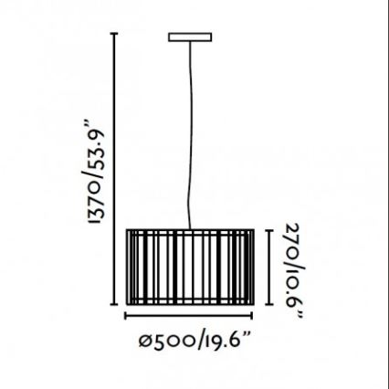 Faro 29309 - Hängeleuchte LINDA 1xE27/100W/230V