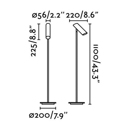 FARO 29883 - Stehleuchte LINK 1xGU10/11W/230V weiß