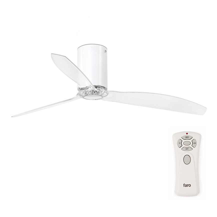 FARO 32038 - Deckenventilator MINI TUBE FAN mit Fernbedienung transparent