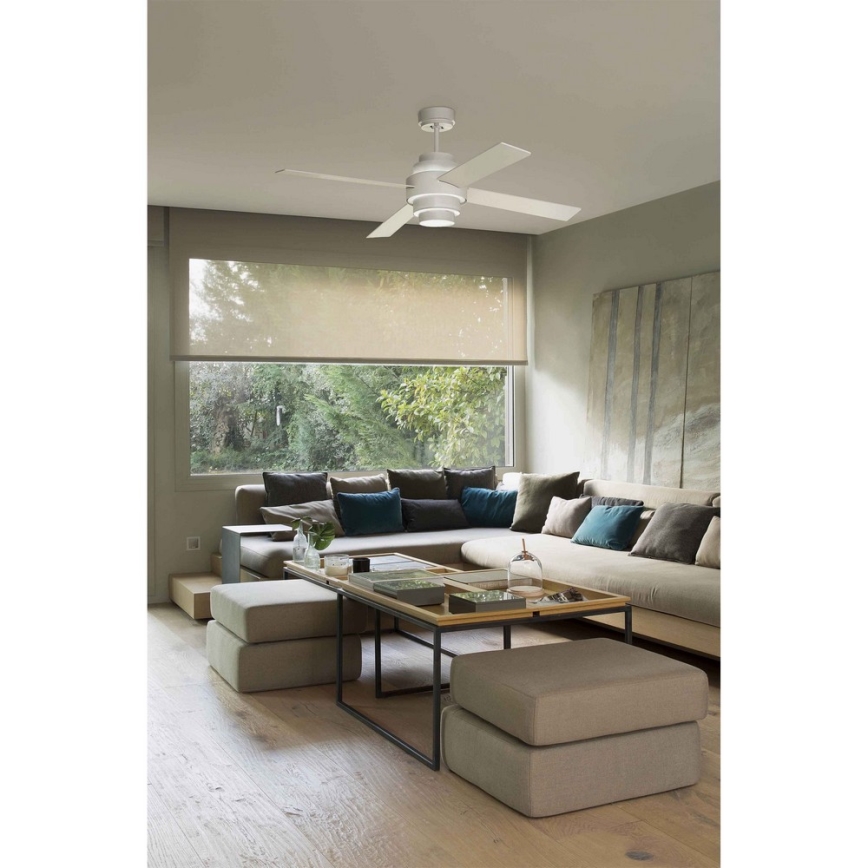 FARO 33397 - LED-Deckenventilator DISC FAN 2xLED/35W/230V weiß + Fernbedienung