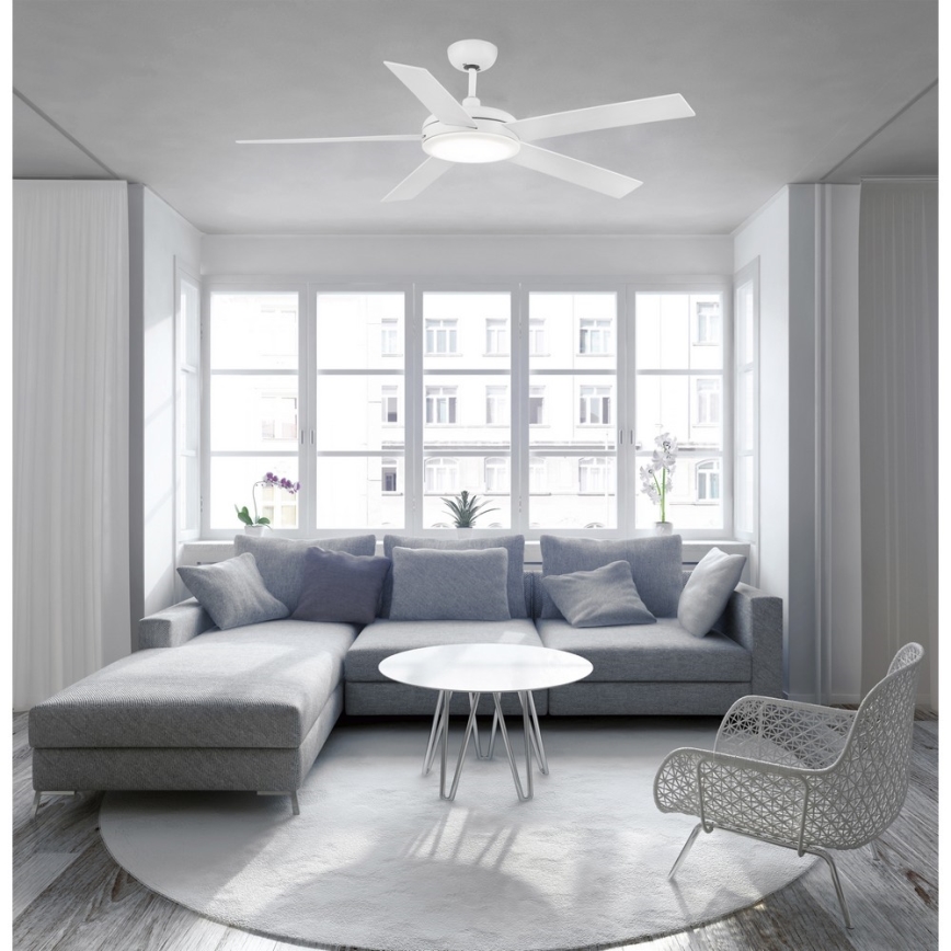 FARO 33420 - Deckenventilator NOVA weiß/braun