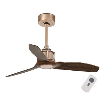 FARO 33423 - Deckenventilator JUST FAN Braun/Kupfer Ø 81 cm + Fernbedienung
