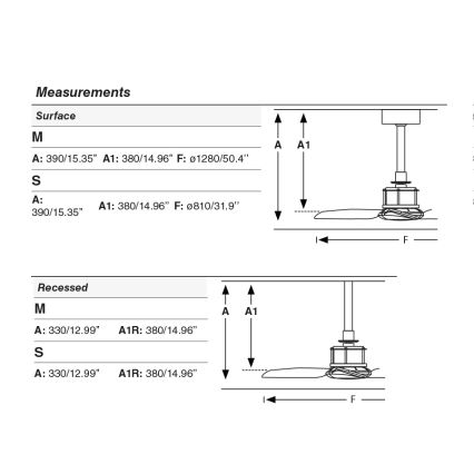 FARO 33424WT - Deckenventilator JUST FAN S Ø 81 cm schwarz Wi-Fi Tuya + Fernbedienung