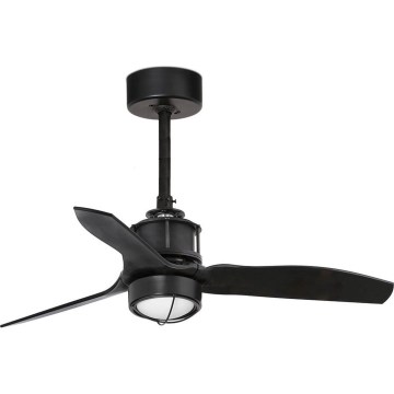 FARO 33424WT1N - Dimmbarer LED-Deckenventilator JUST FAN mit LED/16W/230V, Ø 81 cm, schwarz, Wi-Fi Tuya + Fernbedienung