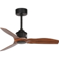 FARO 33425WT - Deckenventilator JUST FAN S Ø 81 cm braun/schwarz Wi‑Fi Tuya + Fernbedienung