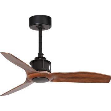 FARO 33425WT - Deckenventilator JUST FAN S Ø 81 cm braun/schwarz Wi‑Fi Tuya + Fernbedienung