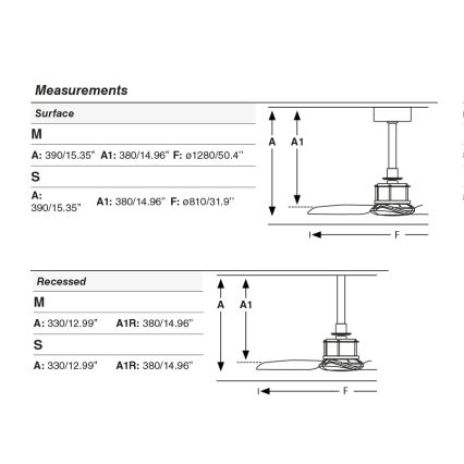 FARO 33428WT - Deckenventilator JUST FAN S Ø 81 cm braun/Messing Wi-Fi Tuya + Fernbedienung