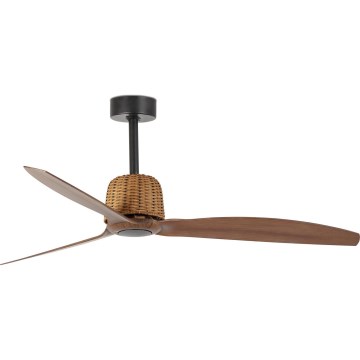FARO 33435 - Deckenventilator WEAVER M Ø 128 cm, Braun/Schwarz, mit Fernbedienung