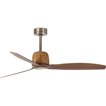 FARO 33436 - Deckenventilator WEAVER M Ø 128 cm Messing/Schwarz + inkl. Fernbedienung
