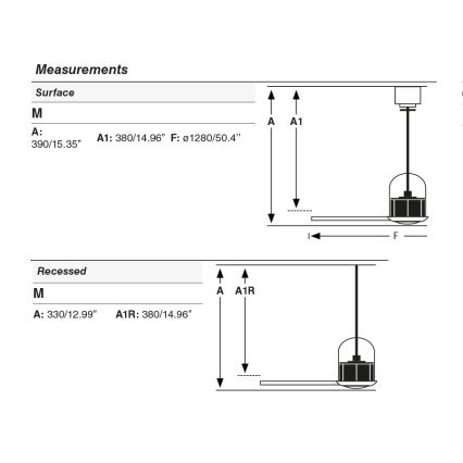 FARO 334361N - LED-dimmbarer Deckenventilator WEAVER M, LED/16W/230V, Ø 128 cm, Braun/Messing + Fernbedienung
