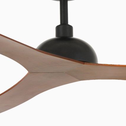 FARO 33447WT - Deckenventilator GOTLAND L braun/schwarz d 132 cm Wi-Fi Tuya + Fernbedienung