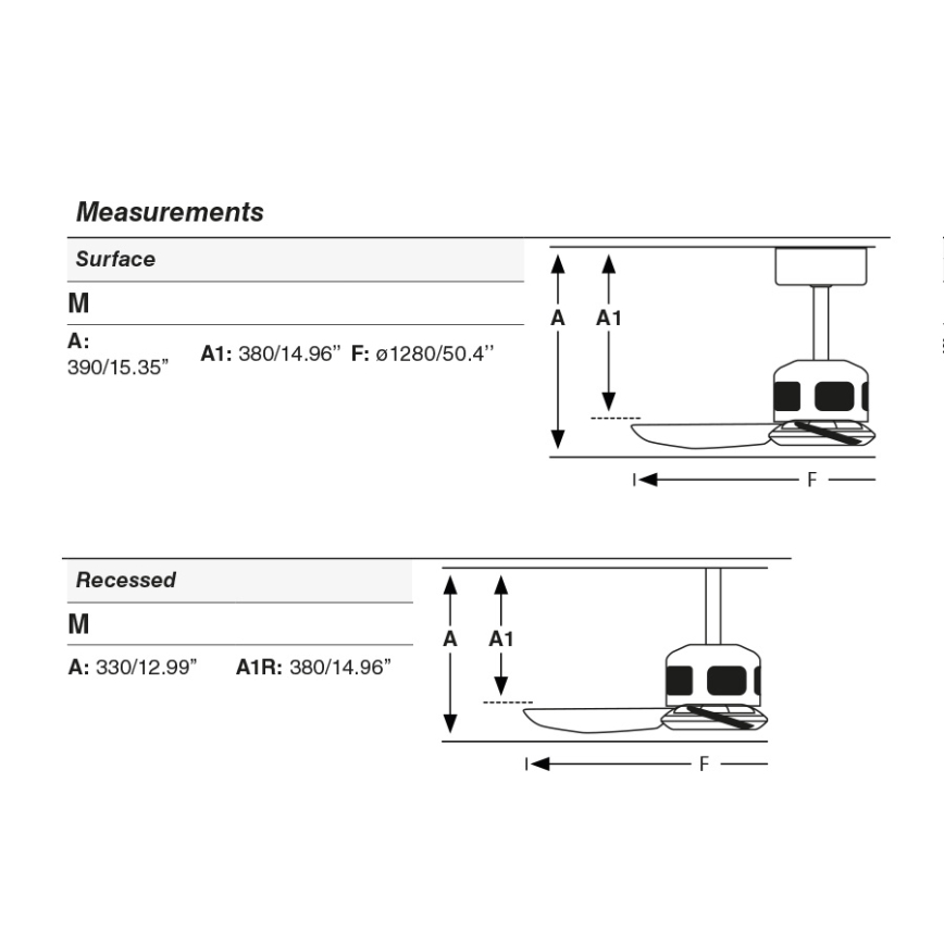 FARO 33451WT - Deckenventilator COPPER FAN M, Durchmesser 128 cm, Braun/Schwarz, Tuya Wi-Fi + Fernbedienung