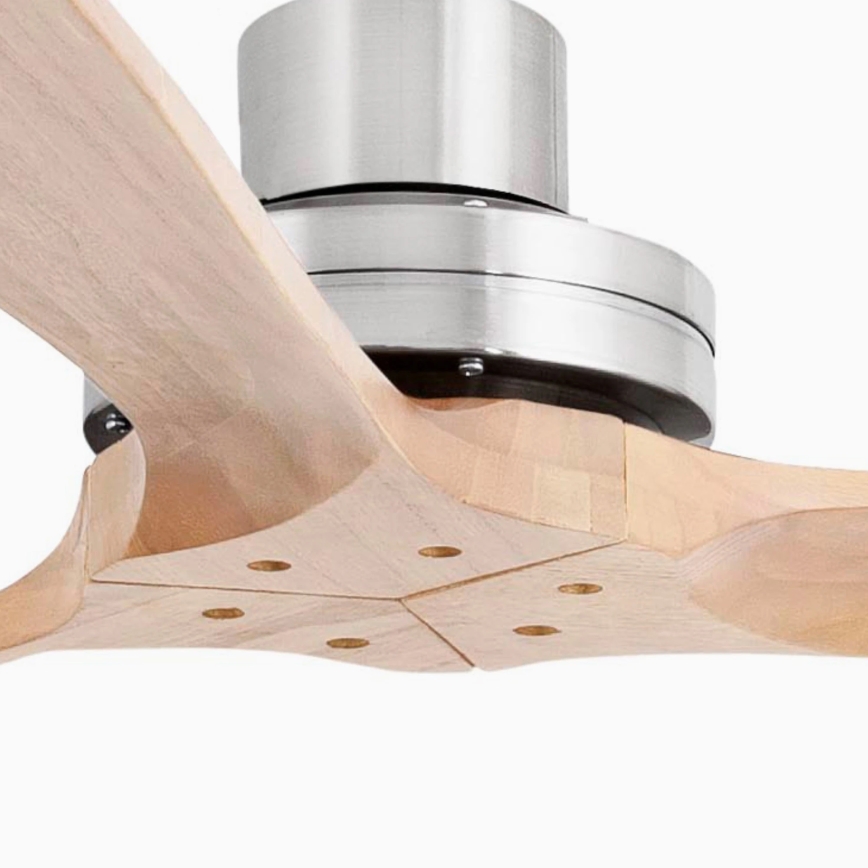 FARO 33504DC - Deckenventilator LANTAU XL Holz/matt Chrom d 168 cm + Fernbedienung