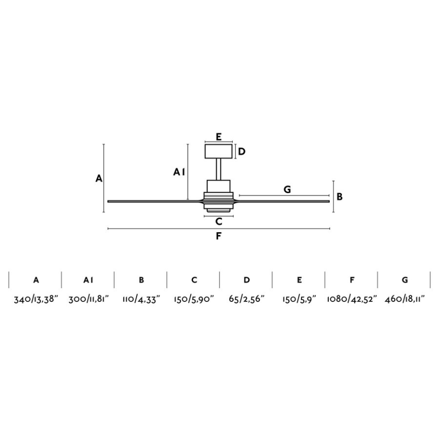 FARO 33508DC - Deckenventilator MINI LANTAU matt Chrom/braun d 108 cm + Fernbedienung