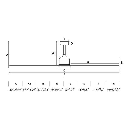 FARO 33512 - Deckenventilator CIES weiß + Fernbedienung