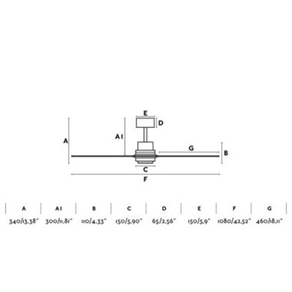 FARO 33517DC – Deckenventilator MINI LANTAU Holz/schwarz + Fernbedienung