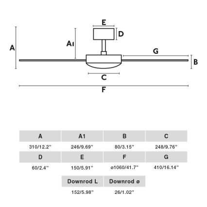 FARO 33603DC - Deckenventilator MINI MALLORCA S braun/weiß d 106 cm + Fernbedienung