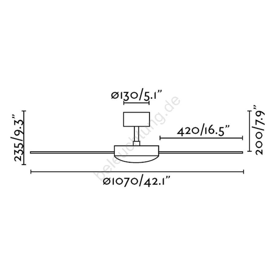 FARO 33604 - Deckenventilator MINI MALLORCA | Beleuchtung.de