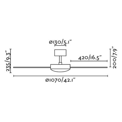 FARO 33605 - Deckenventilator MINI MALLORCA