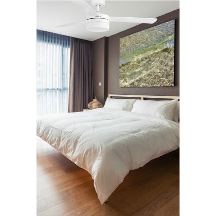 FARO 33607 - Deckenventilator PANAY 2xE14/40W/230V weiß + Fernbedienung