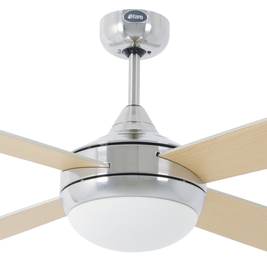 FARO 33701 - Deckenventilator ICARIA mit Fernbedienung 2xE27/20W/230V grau
