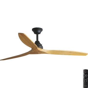 FARO 33718DC - Deckenventilator ALO L Holz/schwarz d 152 cm + Fernbedienung