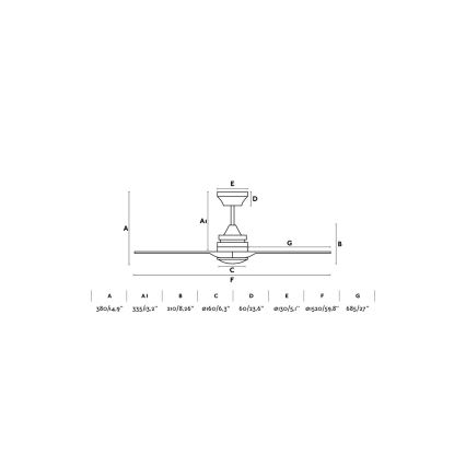 FARO 33719 - LED Deckenventilator ALO LED/17W/230V