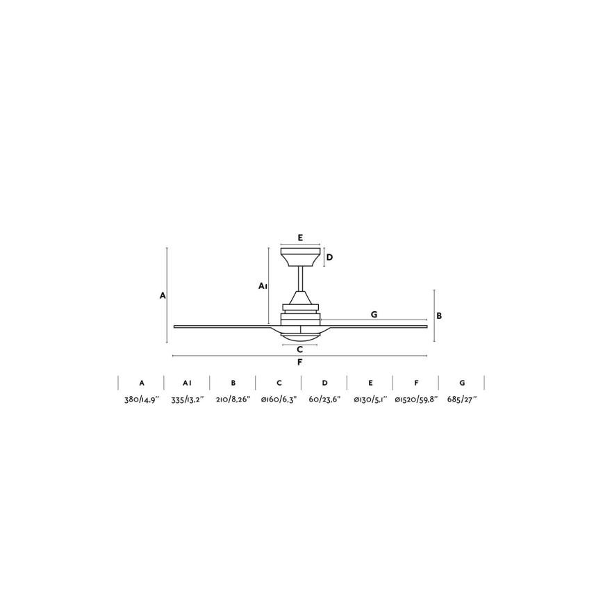 FARO 33719 - LED Deckenventilator ALO LED/17W/230V