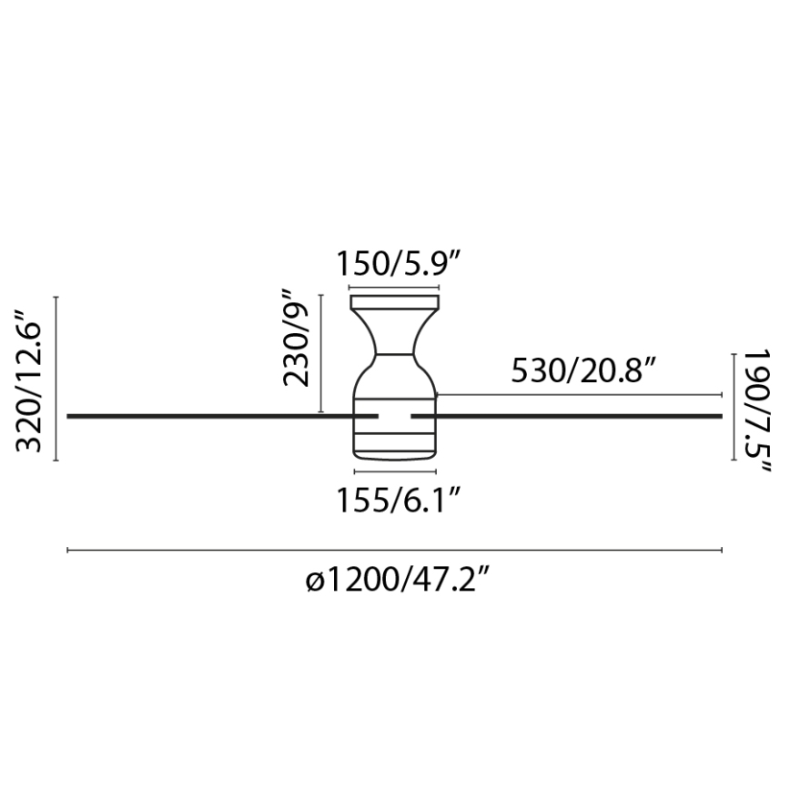FARO 33756WT - LED-Deckenventilator FRASER XL LED/16W/230V weiß d 120 cm Wi-Fi Tuya + Fernbedienung